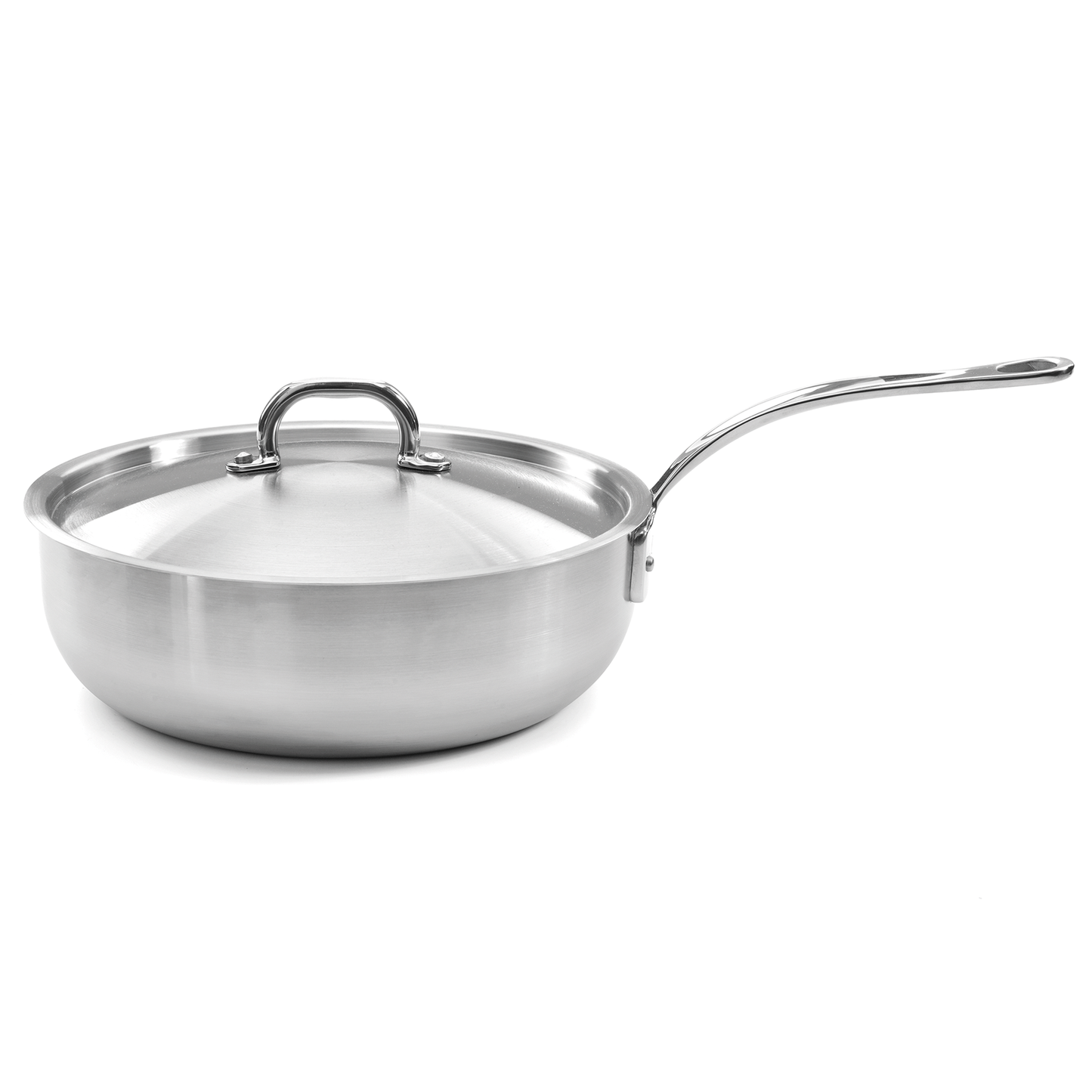 Samuel Groves 26cm stainless steel chef pan with lid for induction hob cooking