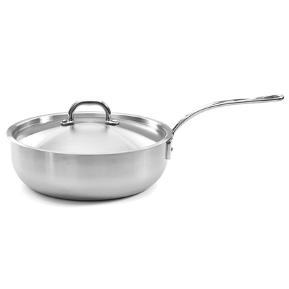 Samuel Groves 26cm stainless steel chef pan with lid for induction hob cooking