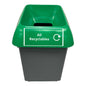30 Litre Recycling Bin With Green Lid & All Recycling Logo