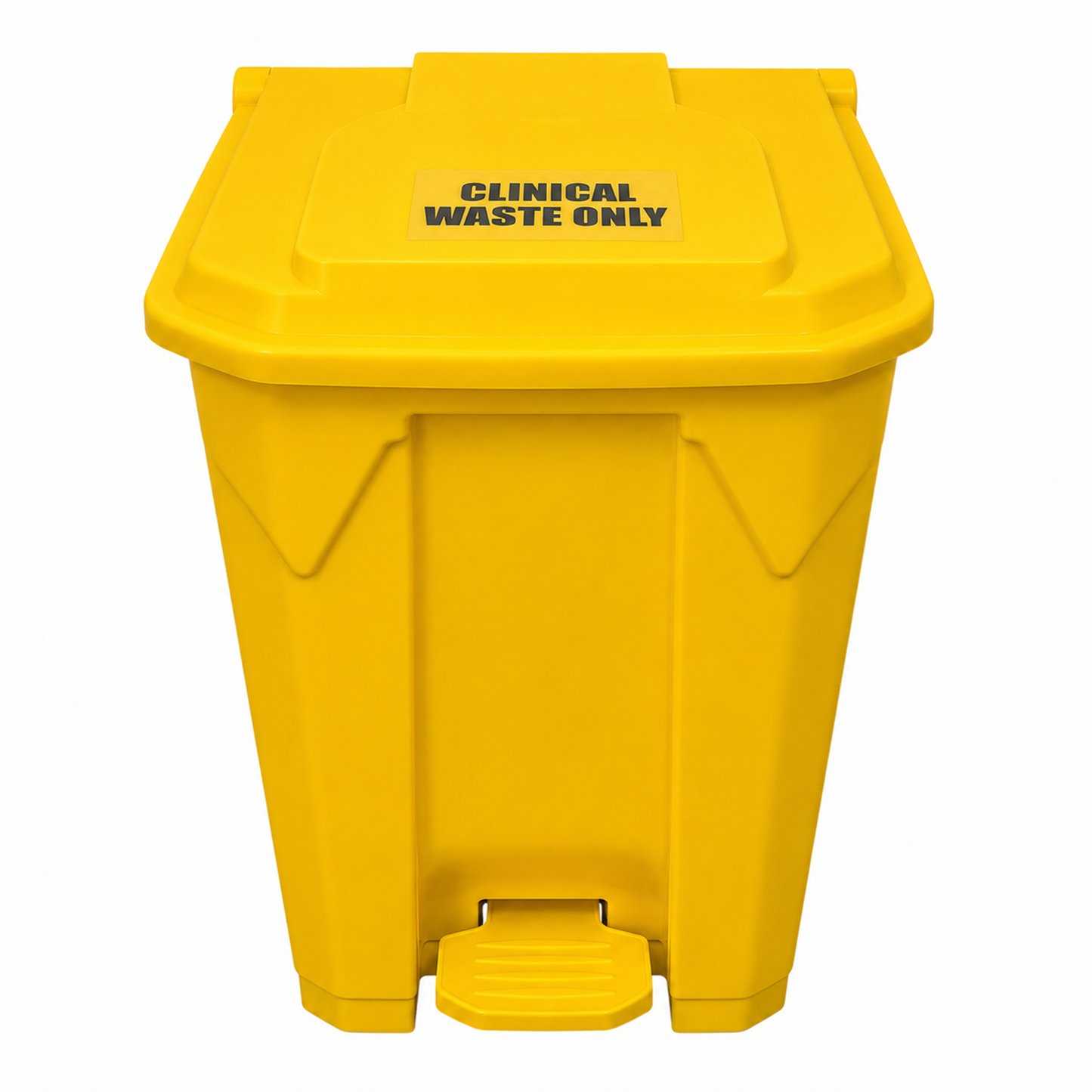 50L yellow clinical waste pedal bin for hospitals, clinics and school medical rooms