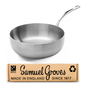 Samuel Groves - Classic Stainless Steel Tri-Ply Chef's Pan, 26cm - Lifetime Guarantee