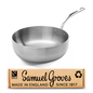 Samuel Groves - Classic Stainless Steel Tri-Ply Chef's Pan, 20cm - Lifetime Guarantee