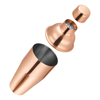750ml Copper Plated Cocktail Shaker with Built-in Strainer – Professional 3-Piece Bar Tool - Premium Kitchen from Chabrias Ltd - Just £7.99! Shop now at Chabrias Ltd