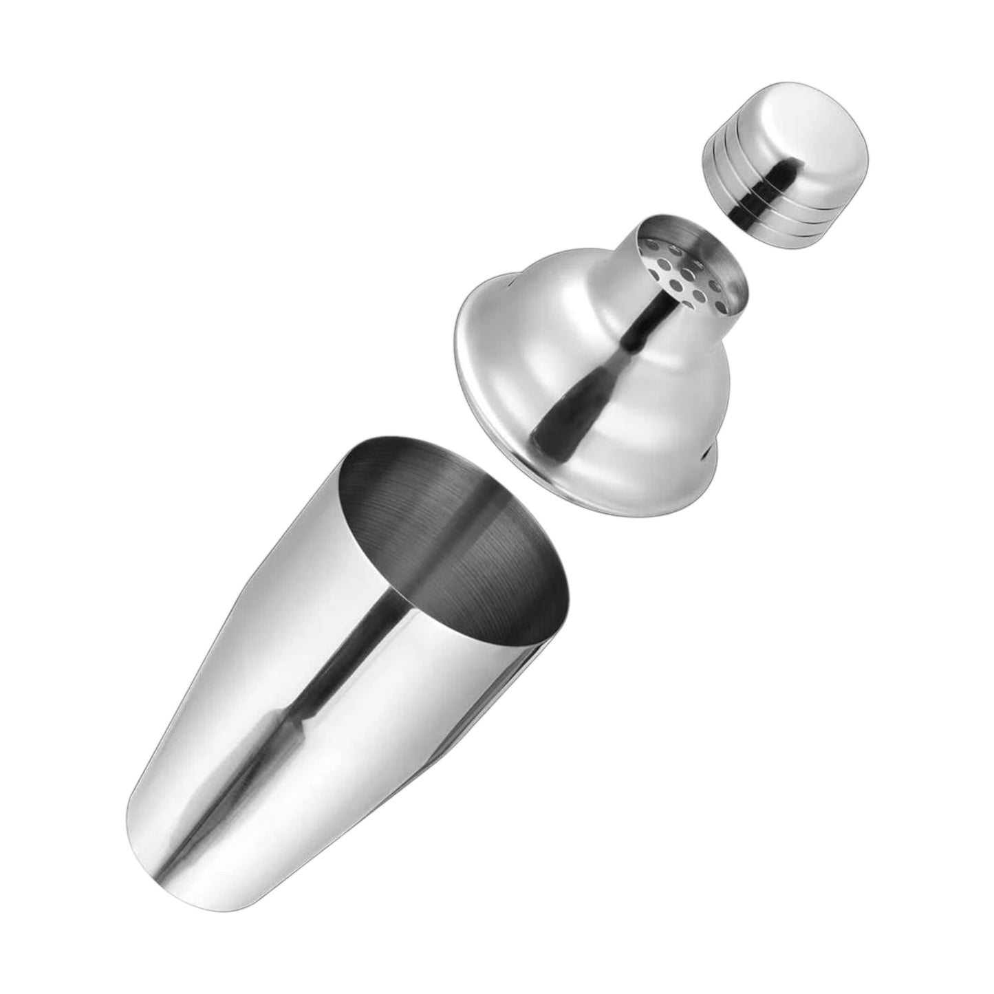 750ml Stainless Steel Cocktail Shaker with Built In Strainer Bar Tool