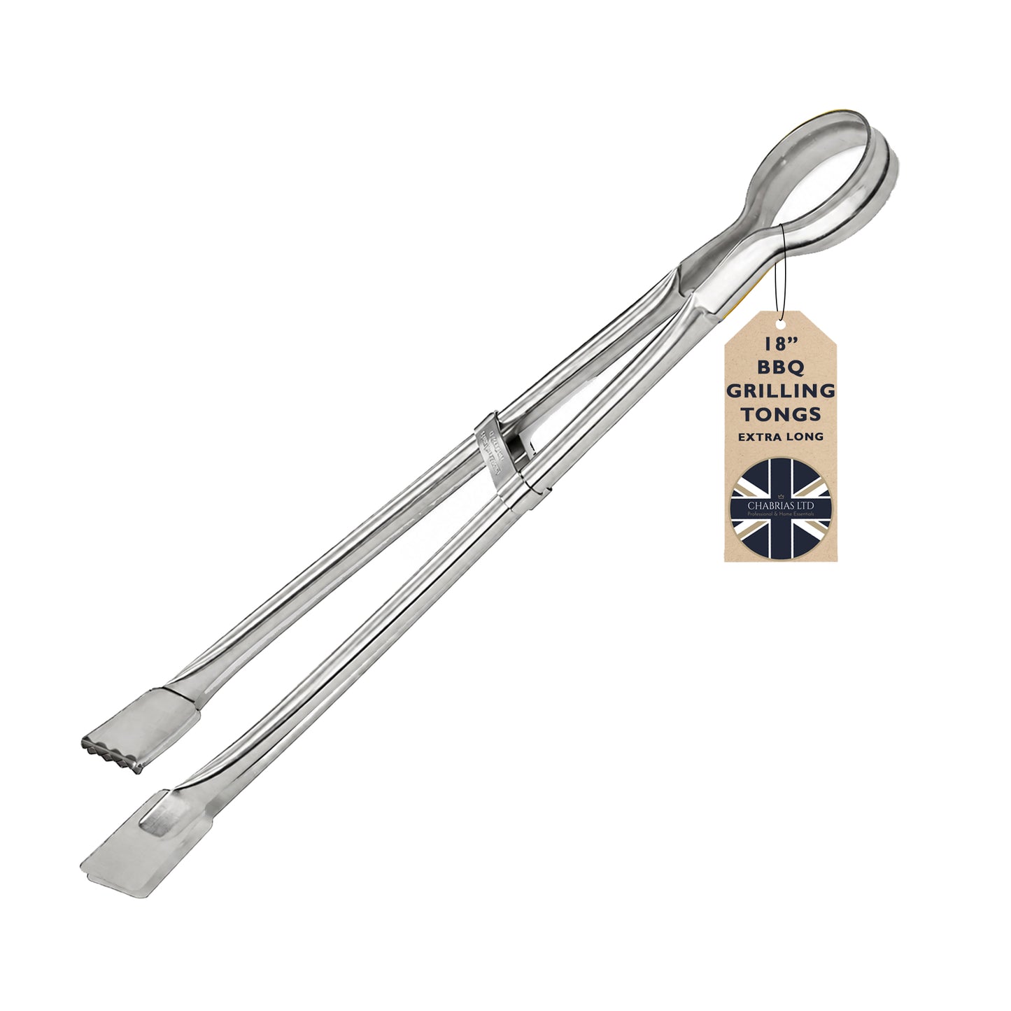 18" Professional Longlife Stainless Steel Grill BBQ Tongs