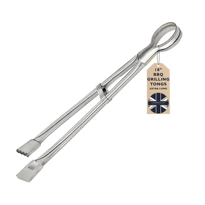 18" Professional Longlife Stainless Steel Grill BBQ Tongs