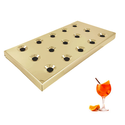 Polished Bar Drip Tray Rectangular Spill Tray for Home Bars, Pubs & Drink Stations - Premium Home from Chabrias Ltd - Just £29.99! Shop now at Chabrias Ltd