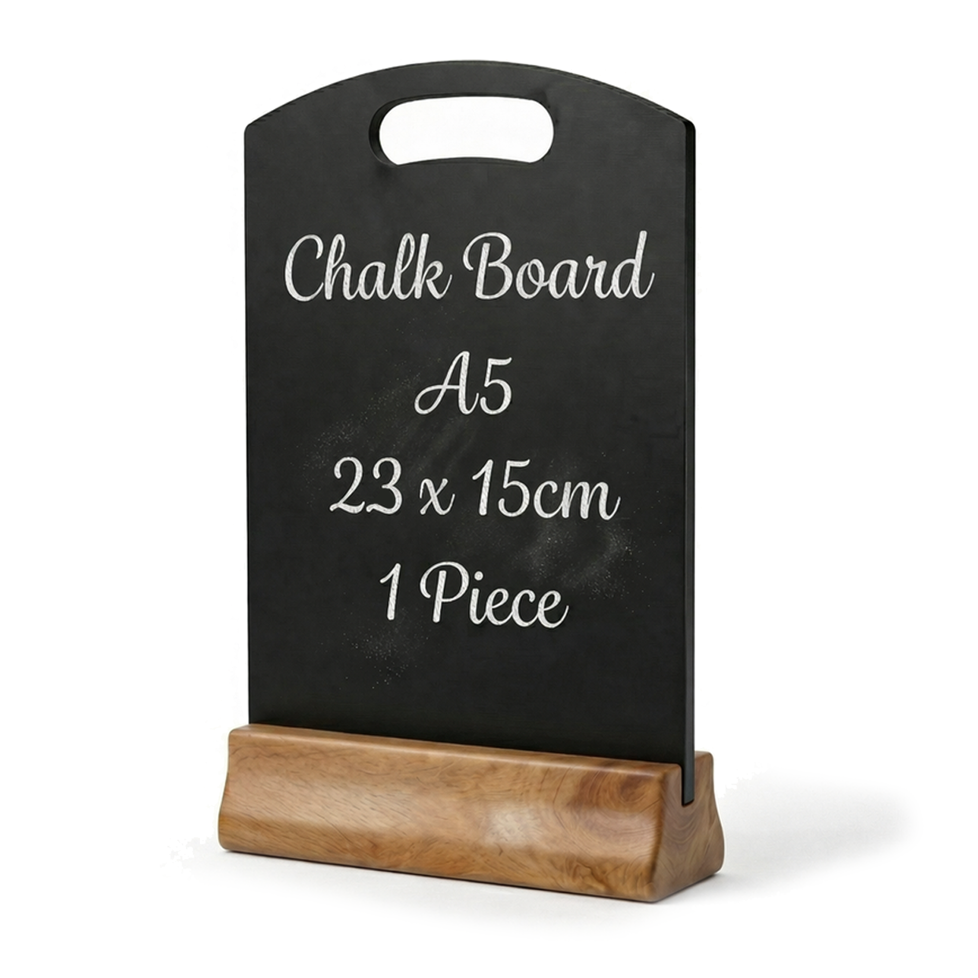 A5 chalkboard table sign with wooden stand for cafes restaurants and bars
