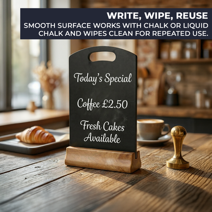 Wipe clean chalkboard sign for cafes restaurants weddings and events