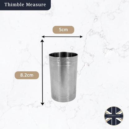Stainless Steel 125ml Thimble Measure Government Stamped - Premium Kitchen from Chabrias Ltd - Just £5.99! Shop now at Chabrias Ltd