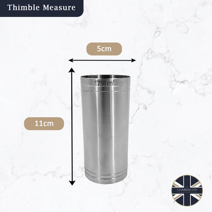 Stainless Steel 175ml Thimble Measure Government Stamped - Premium Kitchen from Chabrias Ltd - Just £6.49! Shop now at Chabrias Ltd