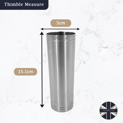 Stainless Steel 250ml Thimble Measure Government Stamped - Premium Kitchen from Chabrias Ltd - Just £6.99! Shop now at Chabrias Ltd