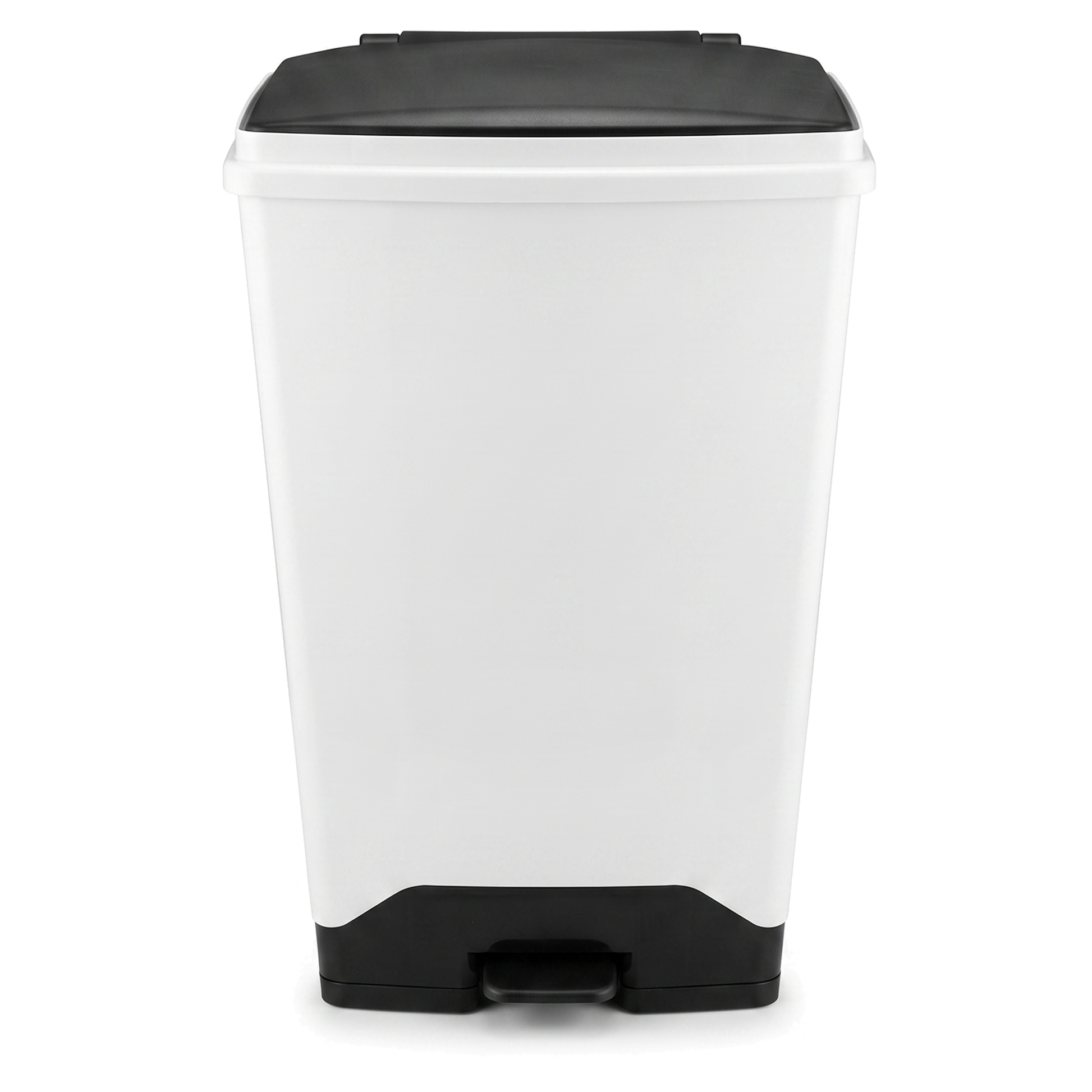 70 litre fire retardant plastic sack holder with black lid for commercial waste disposal