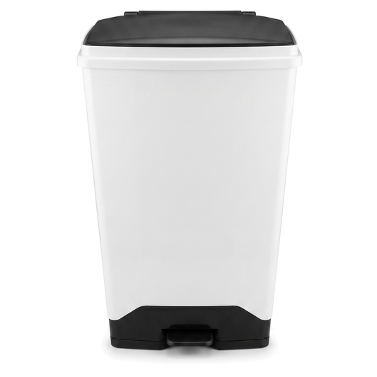70 litre fire retardant plastic sack holder with black lid for commercial waste disposal