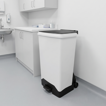 70 litre black lid waste sack holder bin for workplace recycling and general rubbish