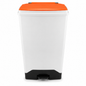 70 litre fire retardant plastic sack holder with orange lid for healthcare waste disposal