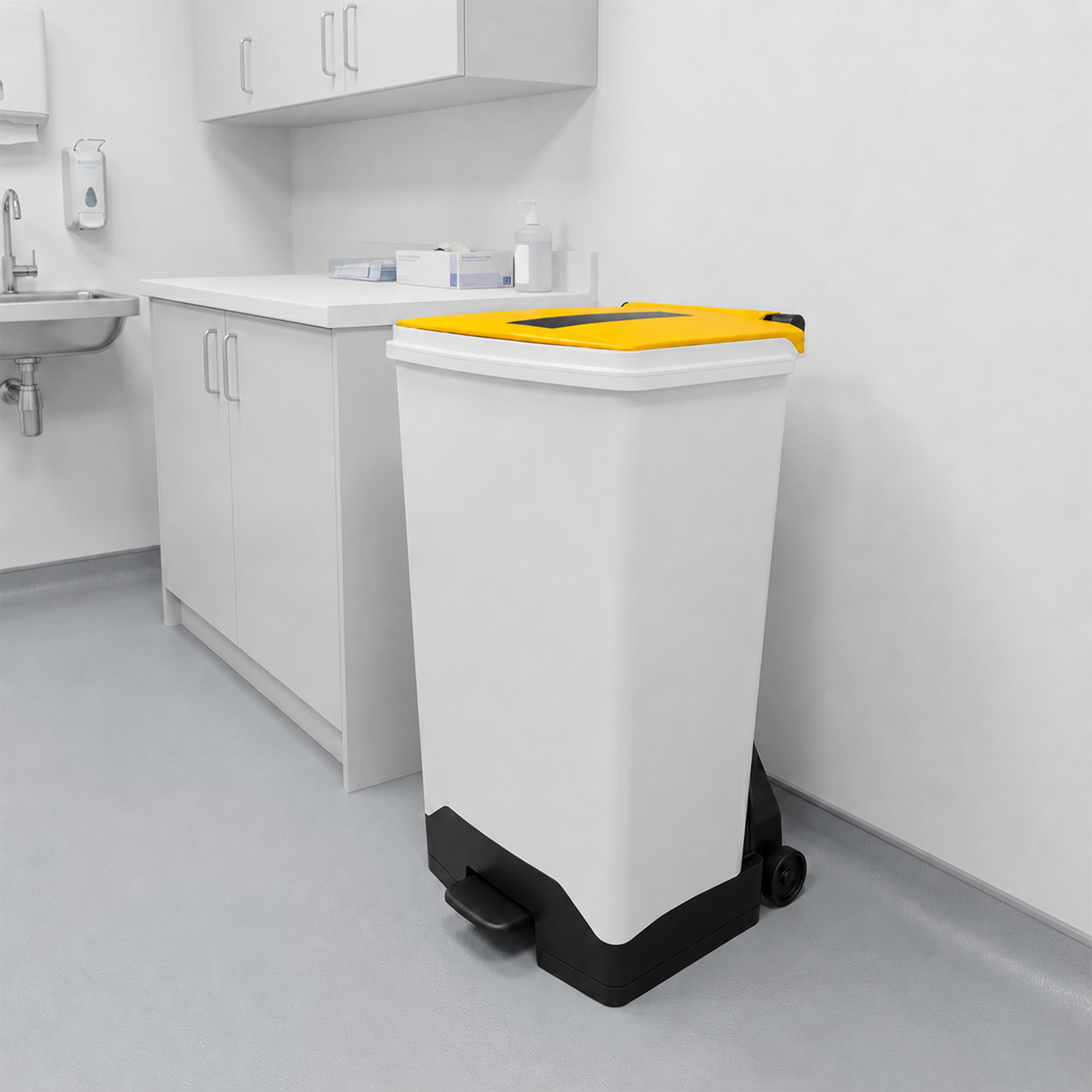 70 Litre Fire Retardant Plastic Sack Holder with Tiger Lid for NHS Healthcare Waste