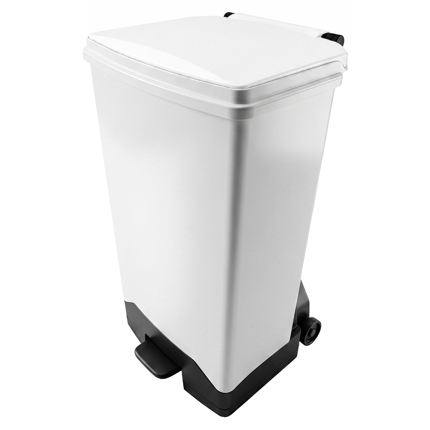 White lid 70L healthcare waste sack holder for hospitals, clinics and care homes