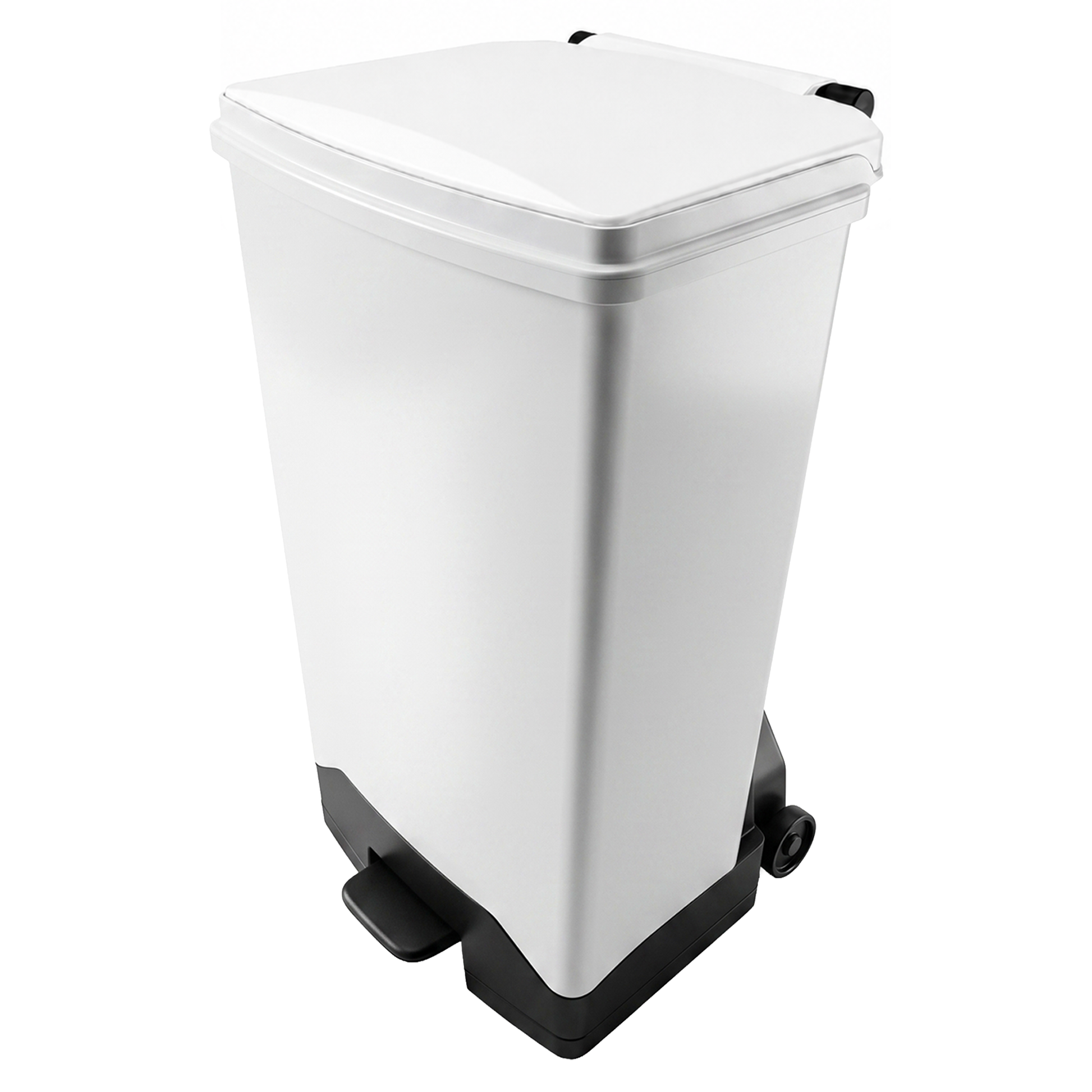 White lid 70L healthcare waste sack holder for hospitals, clinics and care homes