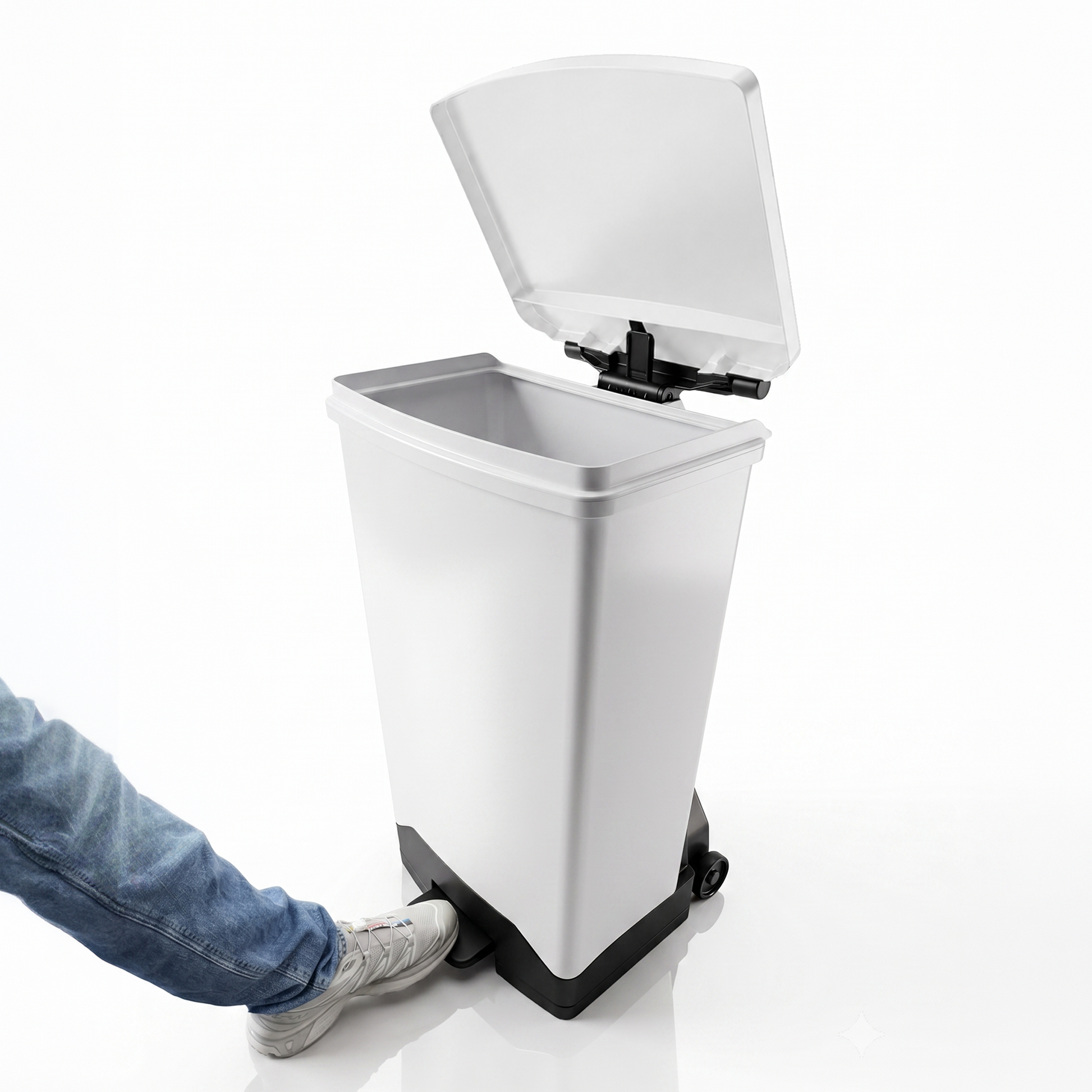 HTM 05-01 compliant fire retardant waste sack holder with white lid