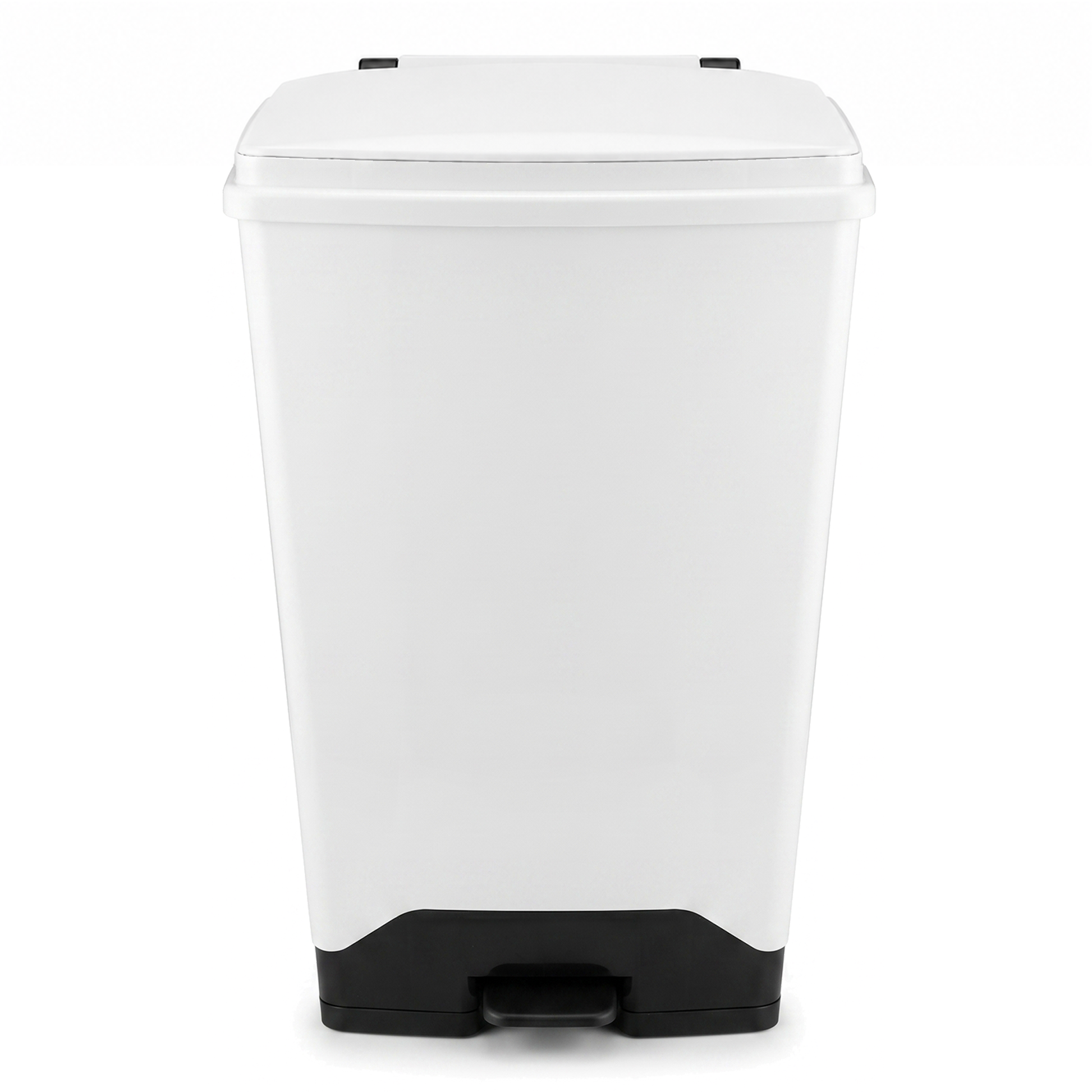 70 litre fire retardant plastic sack holder with white lid for general waste disposal