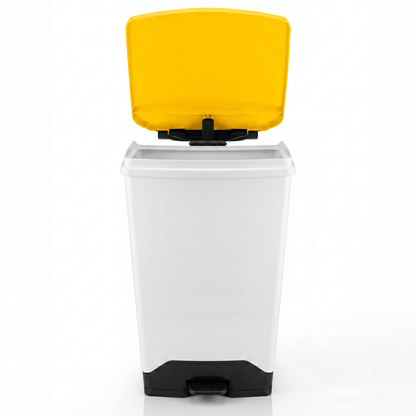 70 Litre Fire Retardant Plastic Sack Holder with Yellow Lid for NHS Healthcare Waste