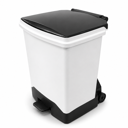 42 Litre Fire Retardant Plastic Sack Holder with Black Lid for NHS Healthcare Waste
