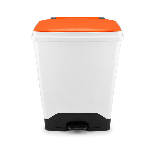 42 Litre Fire Retardant Plastic Sack Holder with Orange Lid for NHS Healthcare Waste