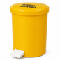 20 litre yellow clinical waste pedal bin with removable inner bucket