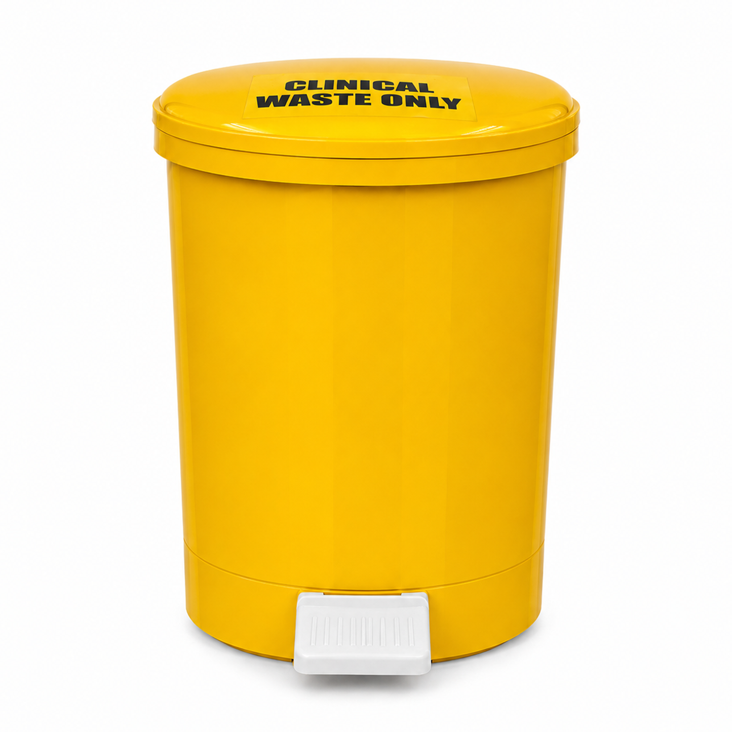12L plastic healthcare waste bin with foot pedal lid