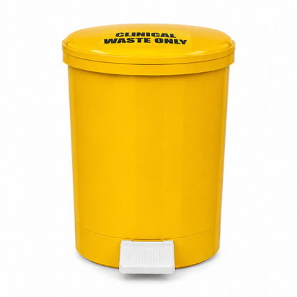 20L clinical pedal bin with foot pedal lid and removable liner