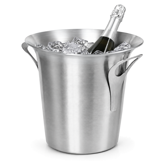 4.5L Brushed Stainless Steel Tulip Champagne Ice Bucket with Handles