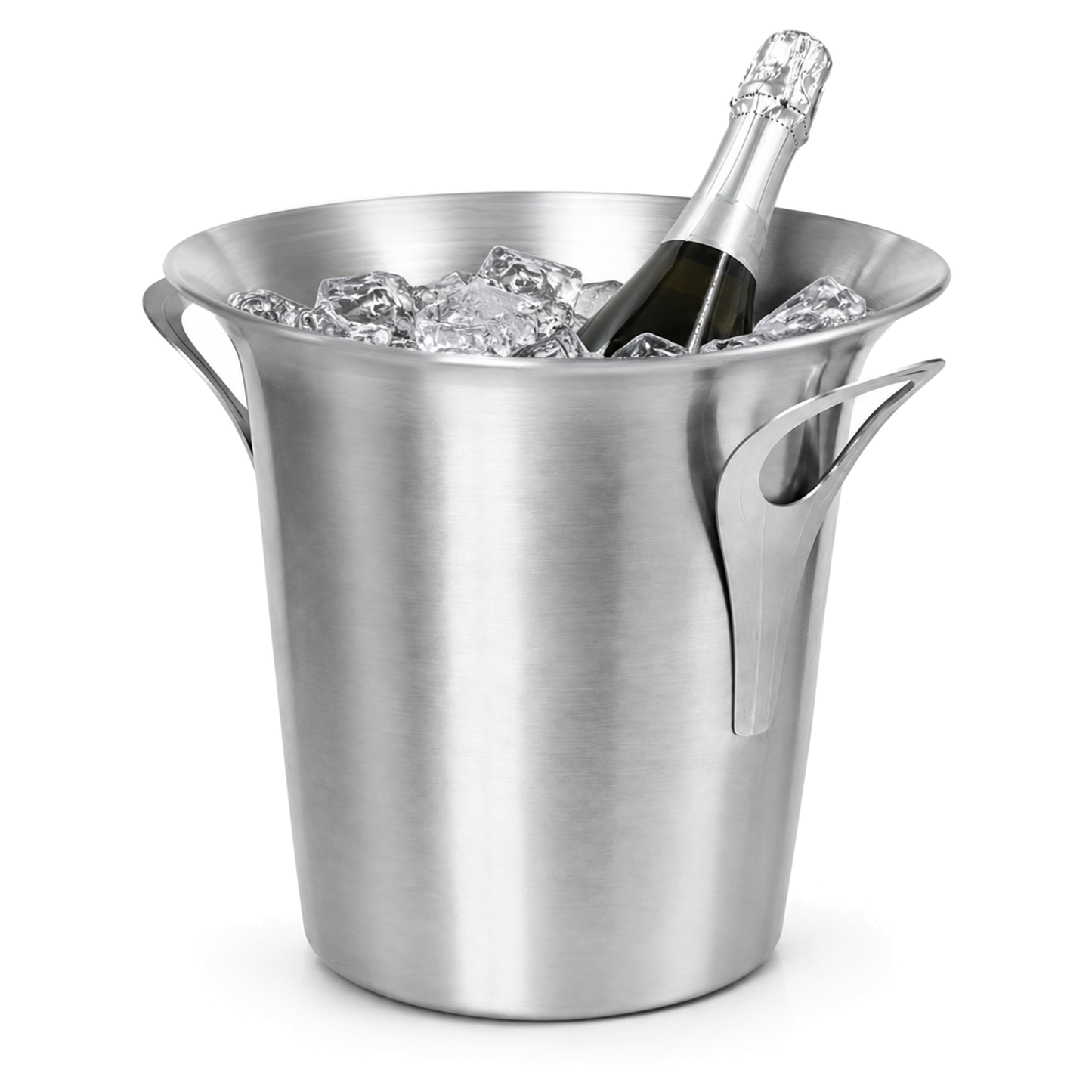 6 Pack 4.5L Brushed Stainless Steel Tulip Ice Buckets with Handles