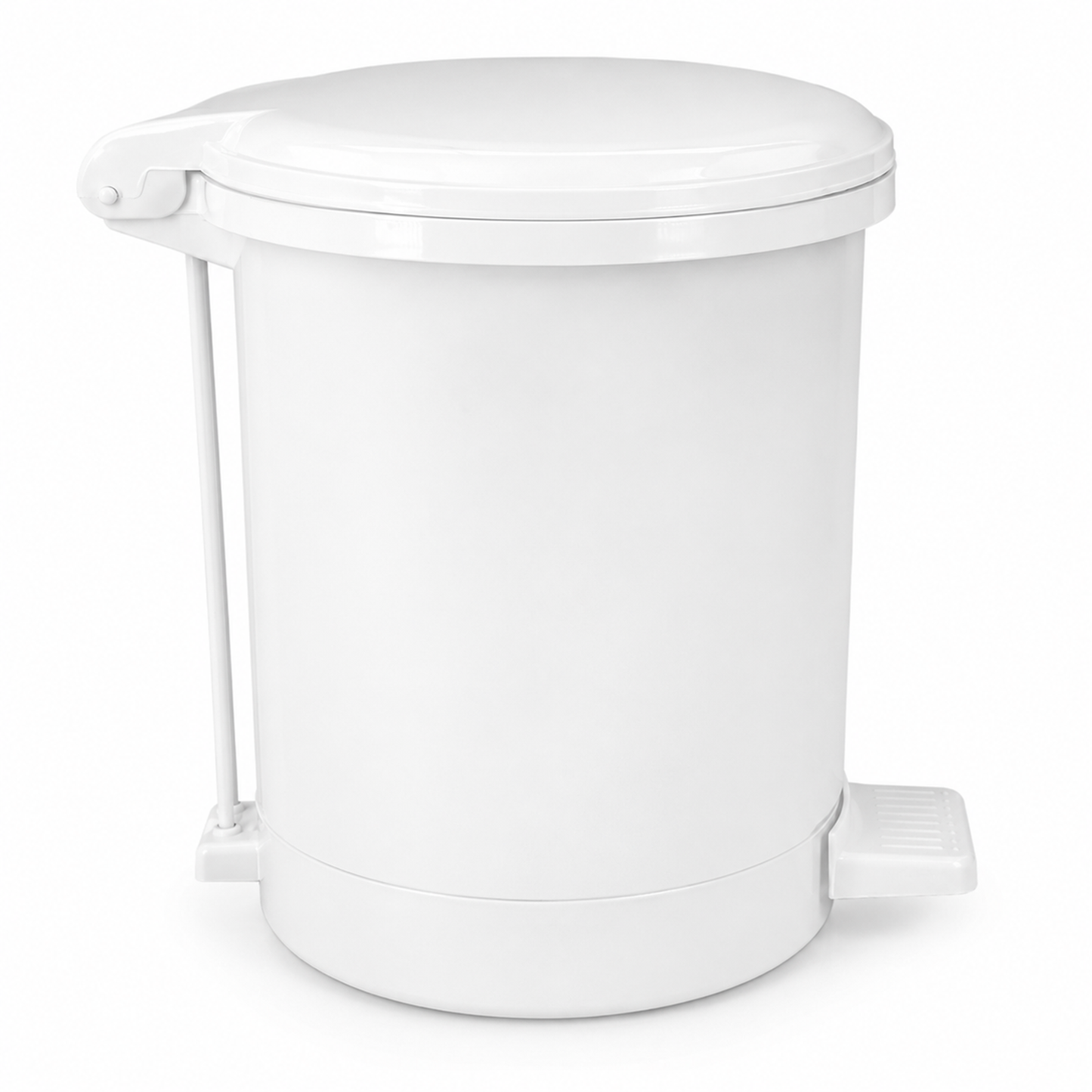 Commercial pack of six 12L white washroom bins for cleaners, landlords, property managers and facilities teams