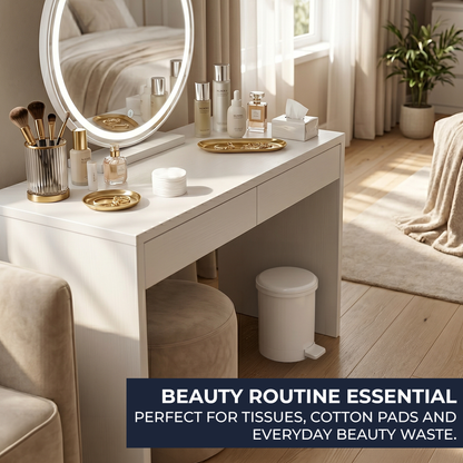 White bathroom pedal bins for hotels, guest houses, serviced apartments, Airbnb rentals and guest en suites