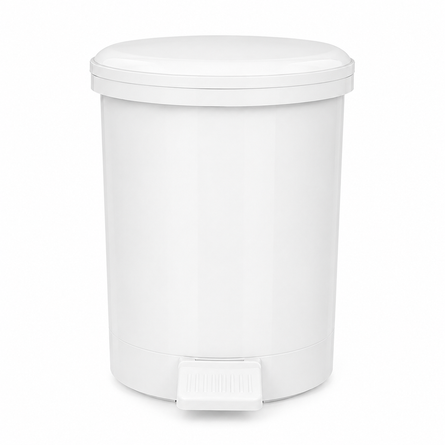 3 Litre White Plastic Pedal Bin with Removable Inner Bucket | Compact Bathroom, Toilet, Office & Bedroom Waste Bin