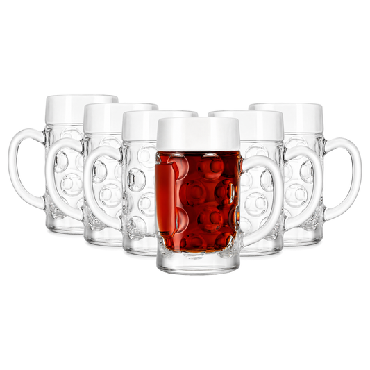 Mini German Beer Stein Shot Glasses 55ml – Pack of 6 - Made in Italy