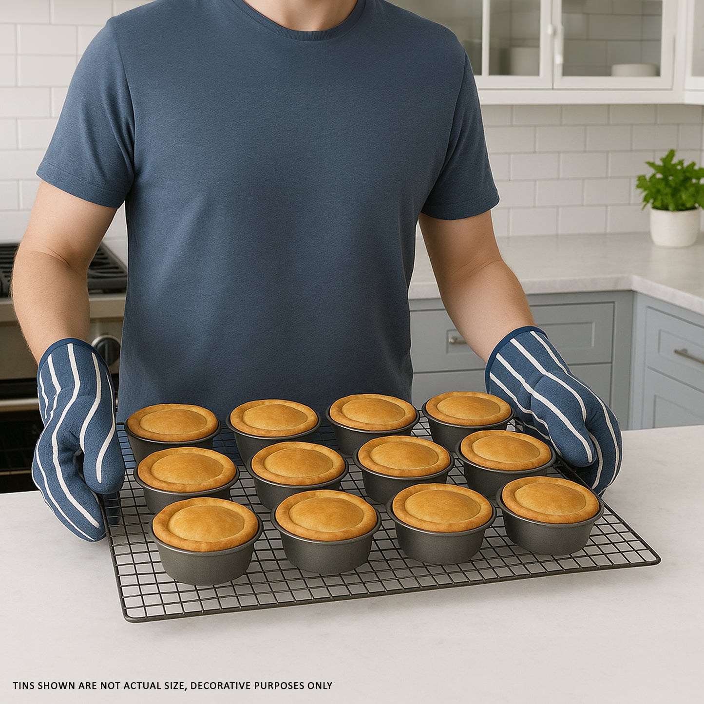 Non-Stick Mini Pie Cups, 3 inches (6 piece) - Premium Kitchen from Chabrias Ltd - Just £9.99! Shop now at Chabrias Ltd