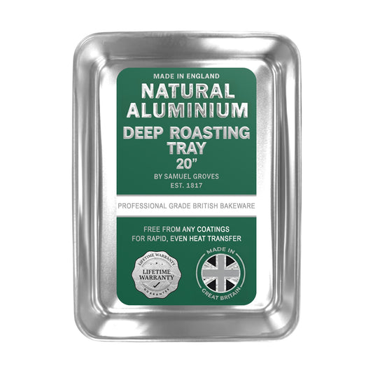 Samuel Groves Professional Aluminium Deep Roasting Tray - 20" - Made in England - Premium Kitchen from Chabrias Ltd - Just £26.99! Shop now at Chabrias Ltd