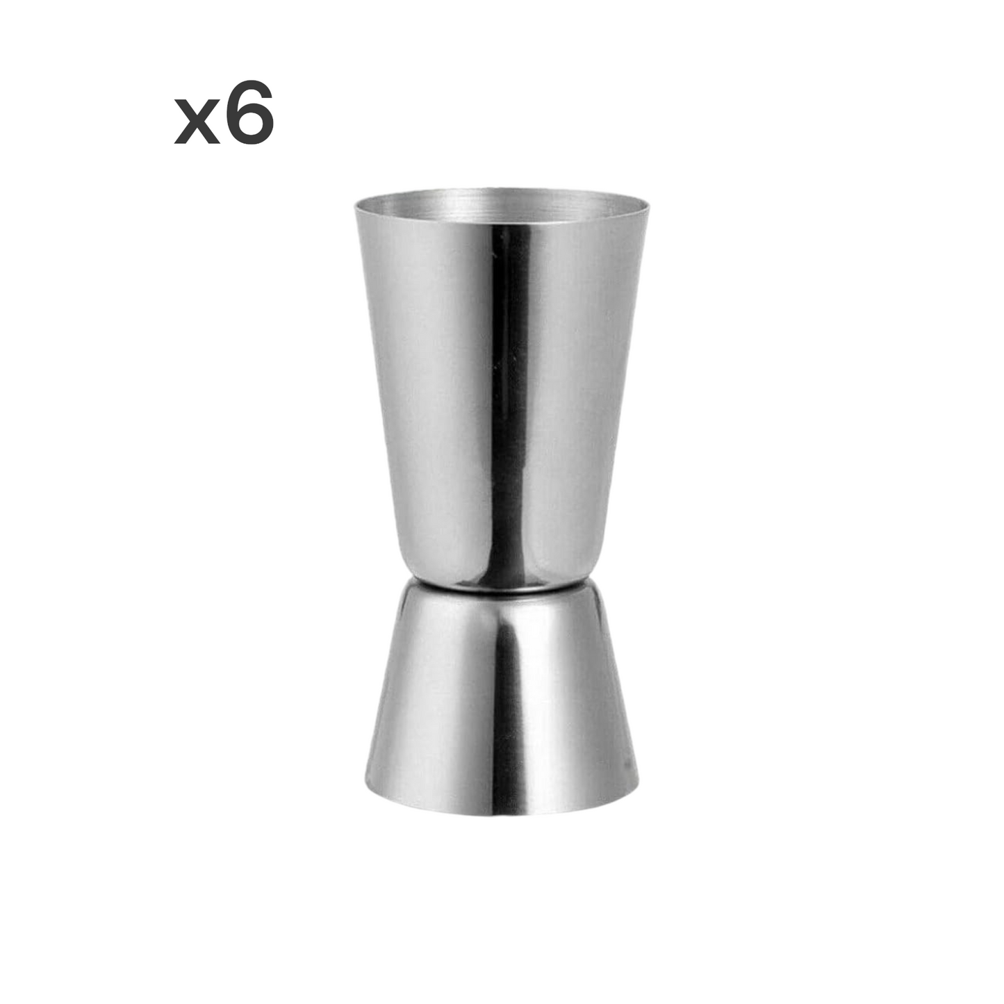 Stainless Steel 25/50ml Measure Jigger Silver (6 Piece) - Premium  from Chabrias Ltd - Just £13.99! Shop now at Chabrias Ltd