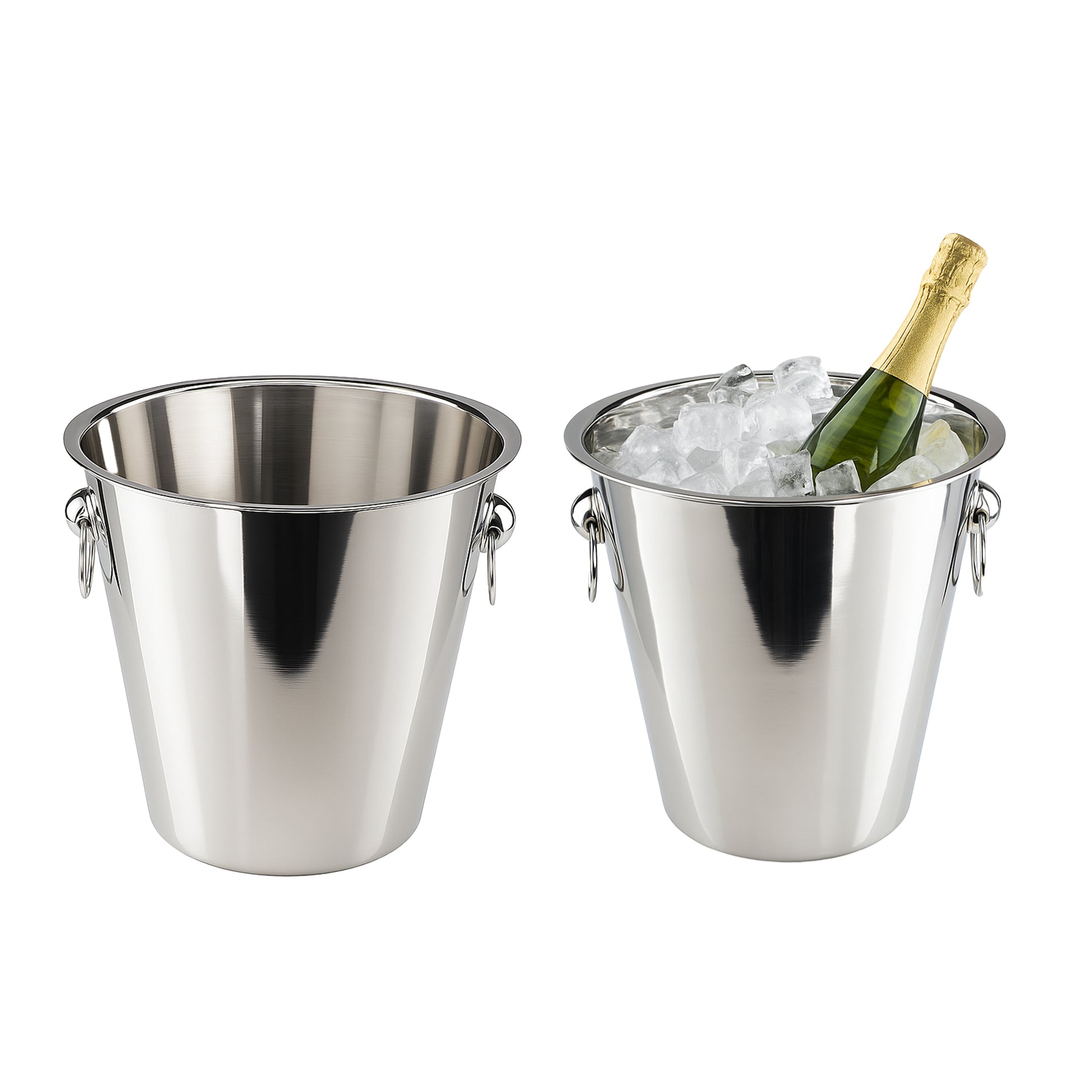 Stainless Steel 5 Litre Ice Bucket – Sleek Metal Design for Wine, Champagne & Beverages - Premium Kitchen from Chabrias Ltd - Just £8.99! Shop now at Chabrias Ltd