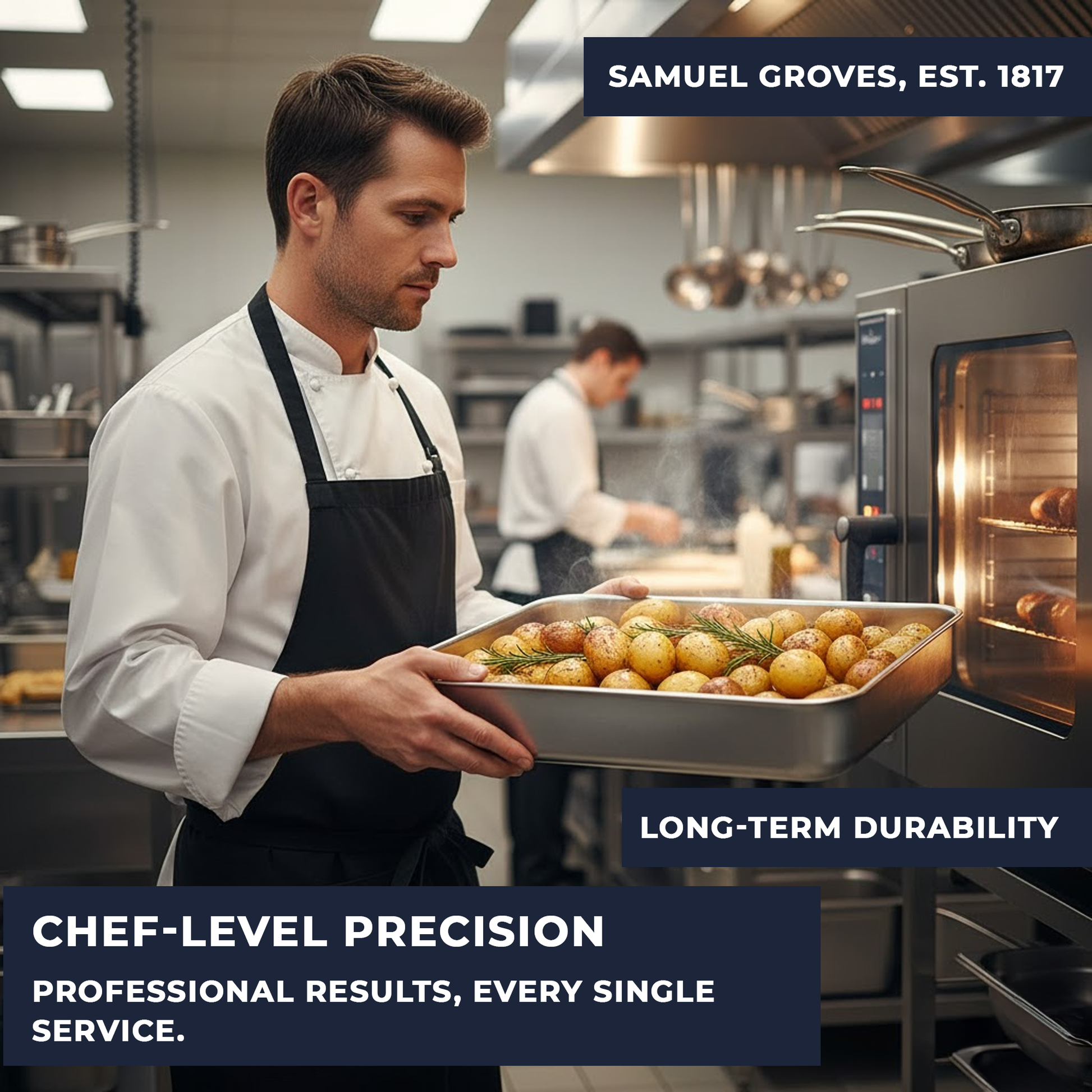 Samuel Groves Professional Aluminium Deep Roasting Tray - 12" - Made in England - Premium Kitchen from Chabrias Ltd - Just £13.99! Shop now at Chabrias Ltd