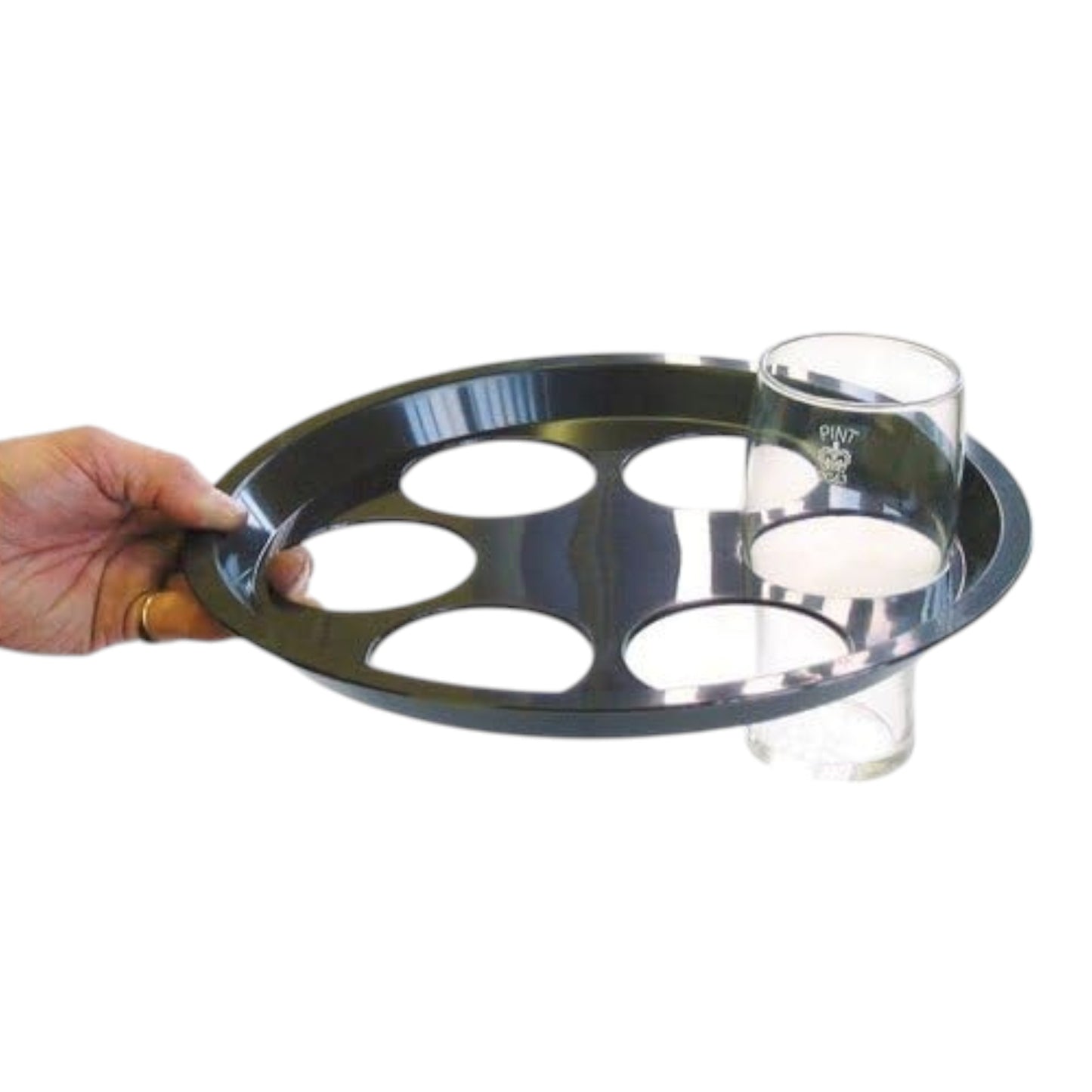 6 Pint Glass Caddy, Black - Premium Kitchen from Chabrias Ltd - Just £5.99! Shop now at Chabrias Ltd