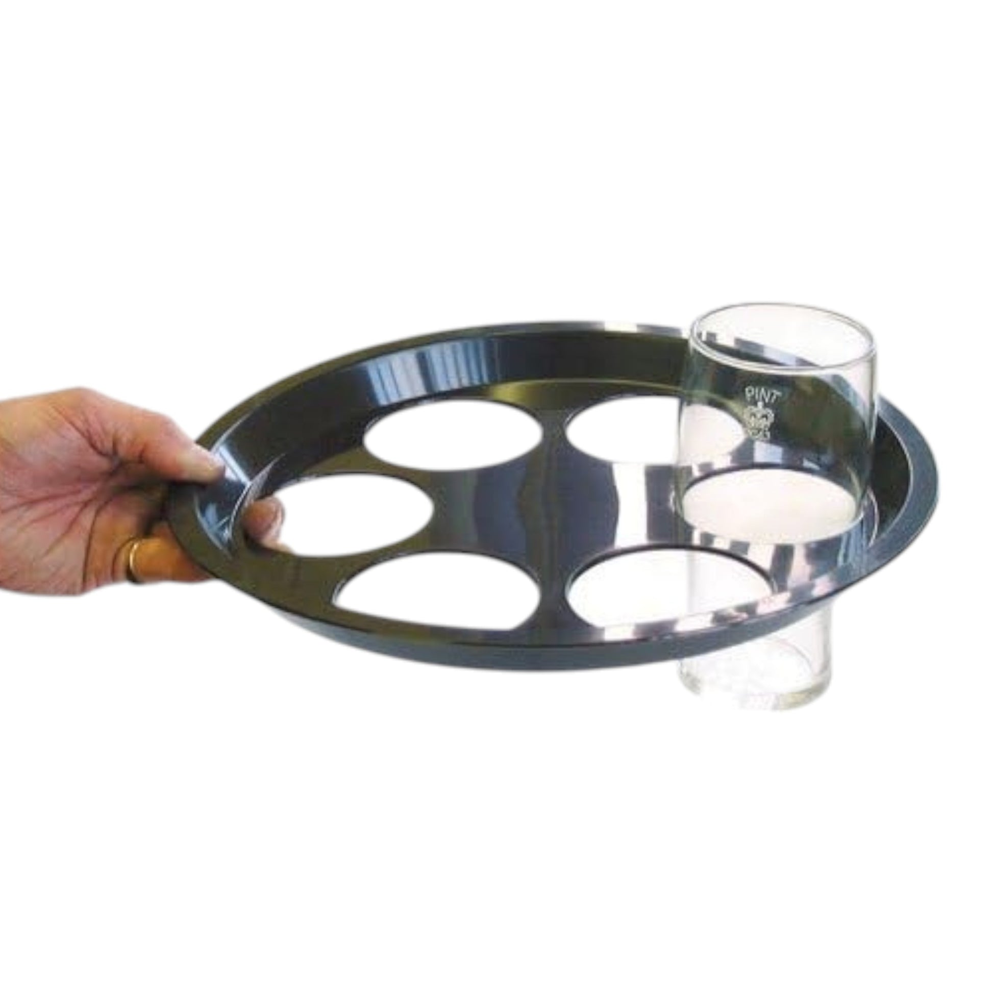 6 Pint Glass Caddy, Black - Premium Kitchen from Chabrias Ltd - Just £5.99! Shop now at Chabrias Ltd