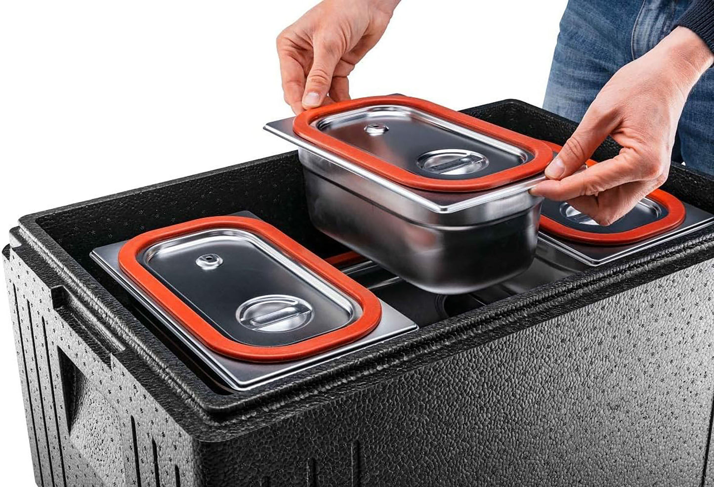 Heavy-duty thermal delivery box for UK restaurants and catering events