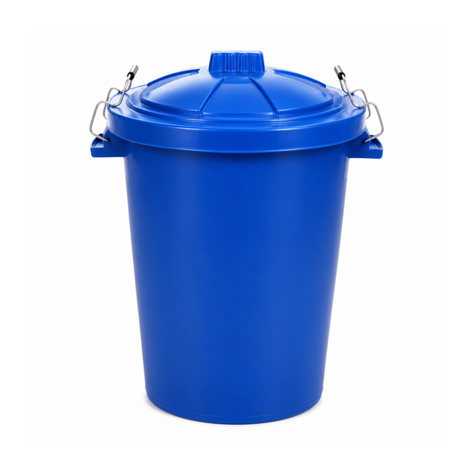 85 Litre Blue Outdoor Storage Bin with Locking Lid - Garden Waste & General Storage - UK Made