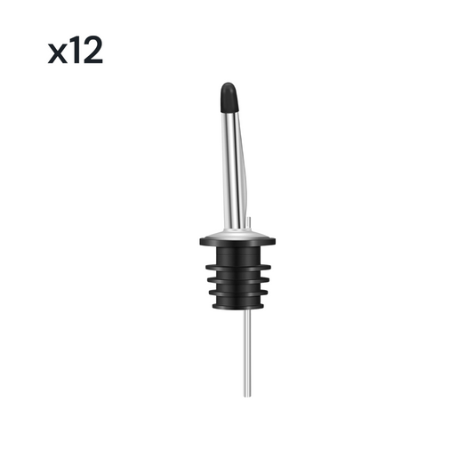 Stainless Steel Pourer With Cap (x12) - Premium Kitchen from Chabrias Ltd - Just £9.99! Shop now at Chabrias Ltd