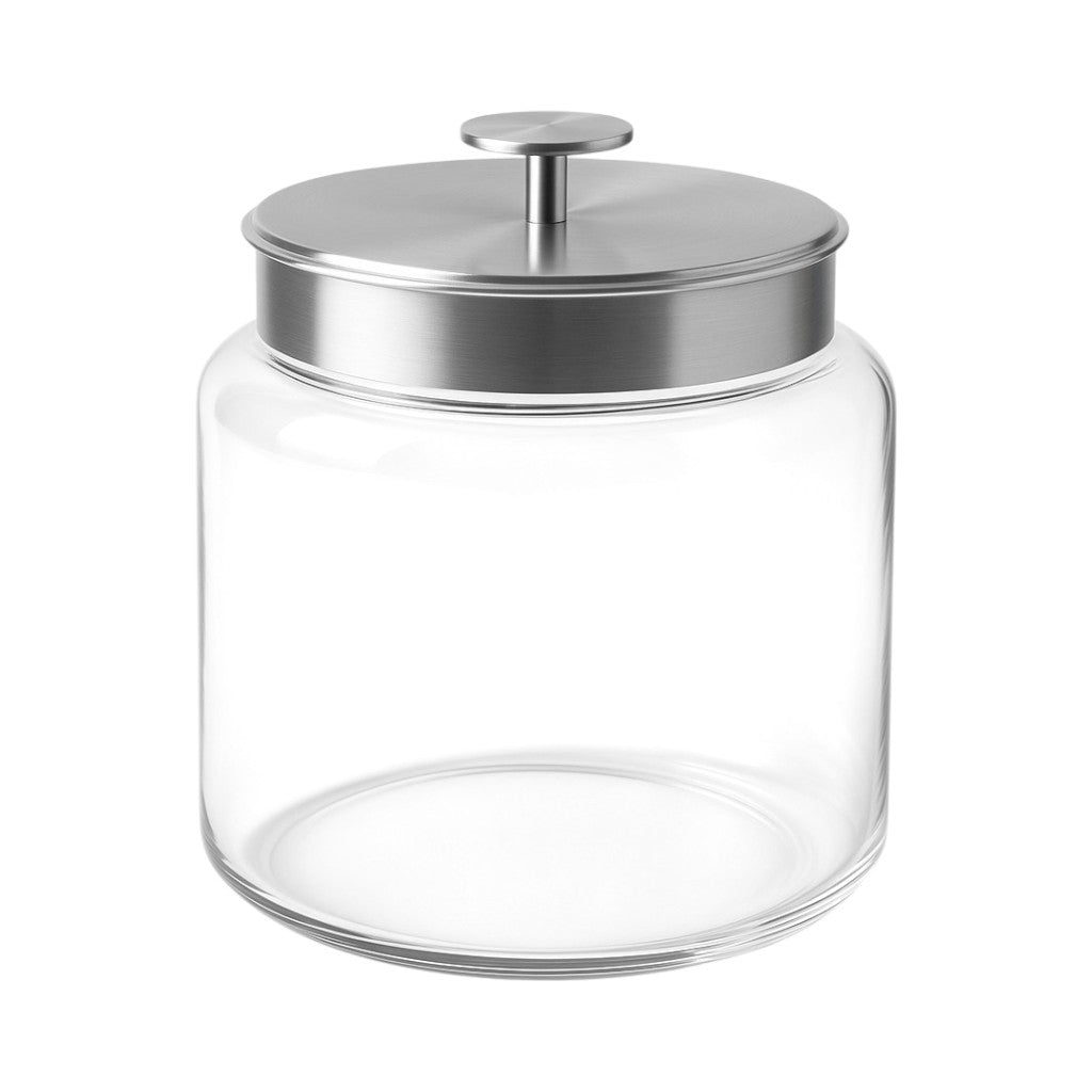 Montana Glass Jar with Brushed Aluminium Sealed Lid, 96oz - Premium Kitchen from Chabrias Ltd - Just £25.99! Shop now at Chabrias Ltd