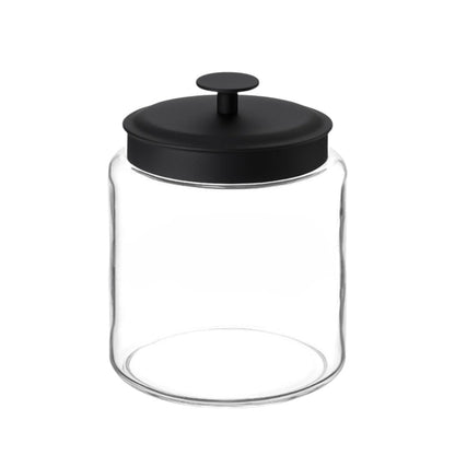 Montana Glass Jar with Matte Black Sealed Lid, 64oz - Premium Home from Chabrias Ltd - Just £18.99! Shop now at Chabrias Ltd