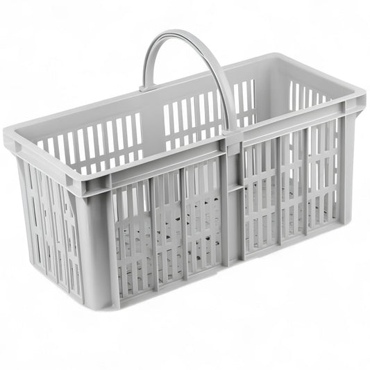 Chabrias Ltd grey glass collection cleaning caddy basket UK